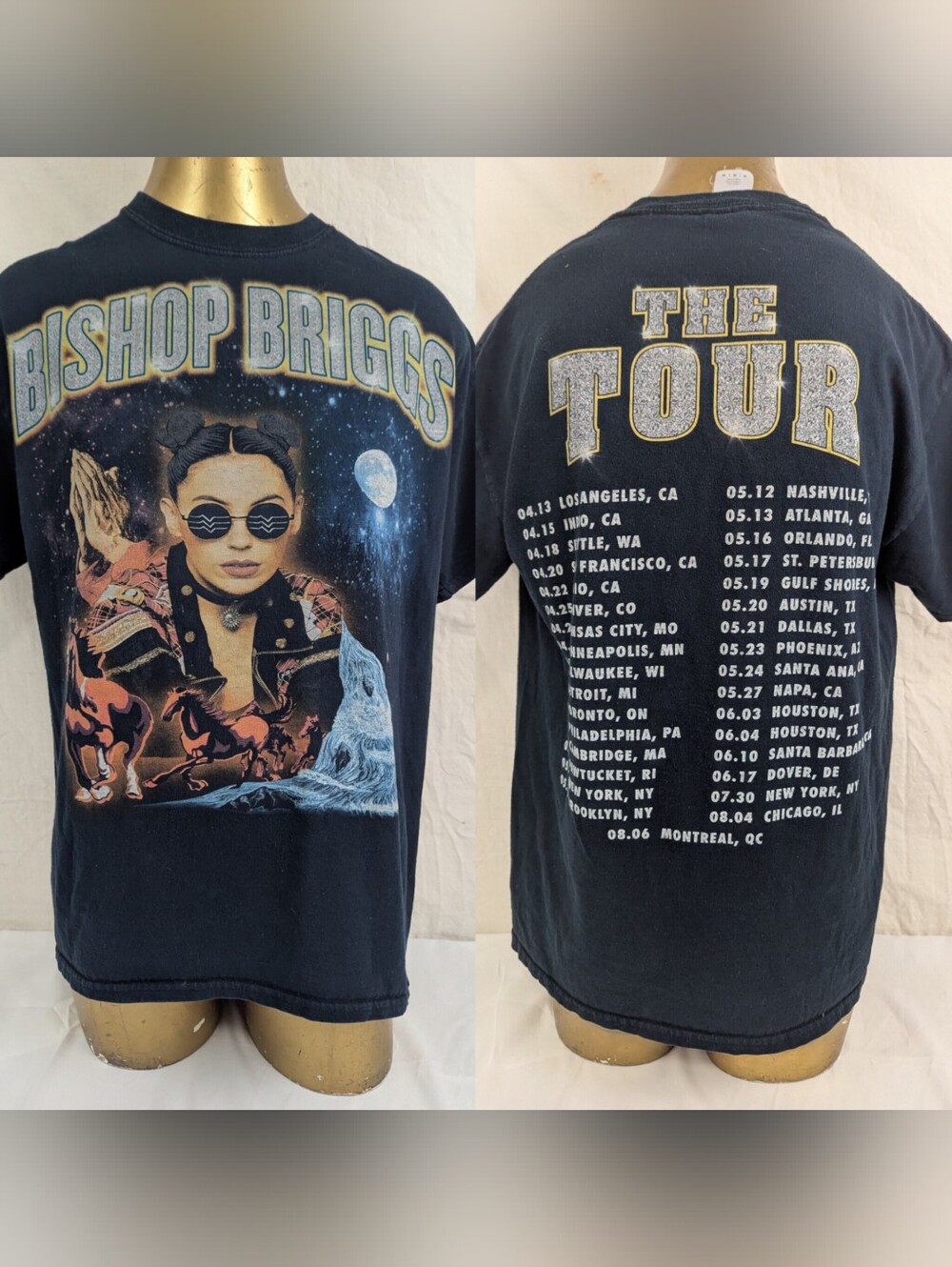 Bishop Briggs 2017 The Tour Concert Tee Black Horse Moon Medium